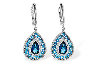 A226-58253: EARR 3.15 TW BLUE TOPAZ 3.32 TGW