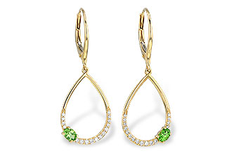 A226-61880: EARR .33 GREEN GARNET .49 TGW