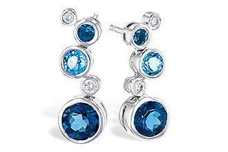 A309-33717: EARR 2.27 BLUE TOPAZ 2.40 TGW