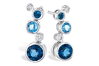 A309-33717: EARR 2.27 BLUE TOPAZ 2.40 TGW