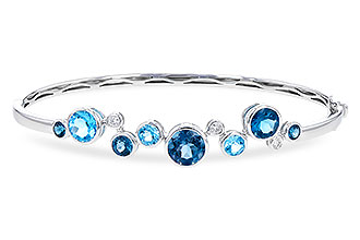 A310-18217: BANGLE 3.95 TW BLUE TOPAZ 4.06 TGW