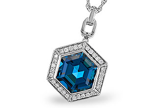 A311-10962: NECK 3.40 LONDON BLUE TOPAZ 3.55 TGW (9MM LBT)