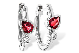 A311-13726: EARRINGS .48 RUBY .54 TGW