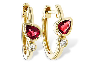 A311-13726: EARRINGS .48 RUBY .54 TGW
