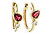 A311-13726: EARRINGS .48 RUBY .54 TGW
