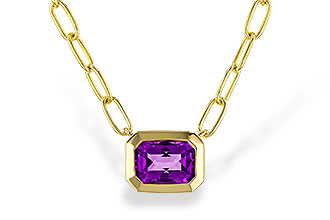 A311-14626: NECKLACE .82 AMETHYST (18")