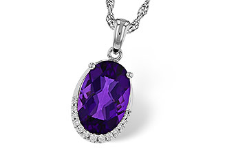 A311-17280: NECKLACE 2.70 AMETHYST 2.76 TGW (12x8MM OV)