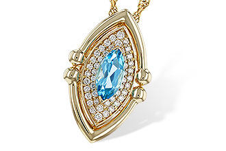A311-17299: NECKLACE .54 BLUE TOPAZ .70 TGW (8x4MM BT)