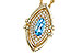 A311-17299: NECKLACE .54 BLUE TOPAZ .70 TGW (8x4MM BT)