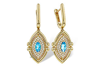 A312-00053: EARRINGS .50 TW BLUE TOPAZ .78 TGW (6x3MM BT)