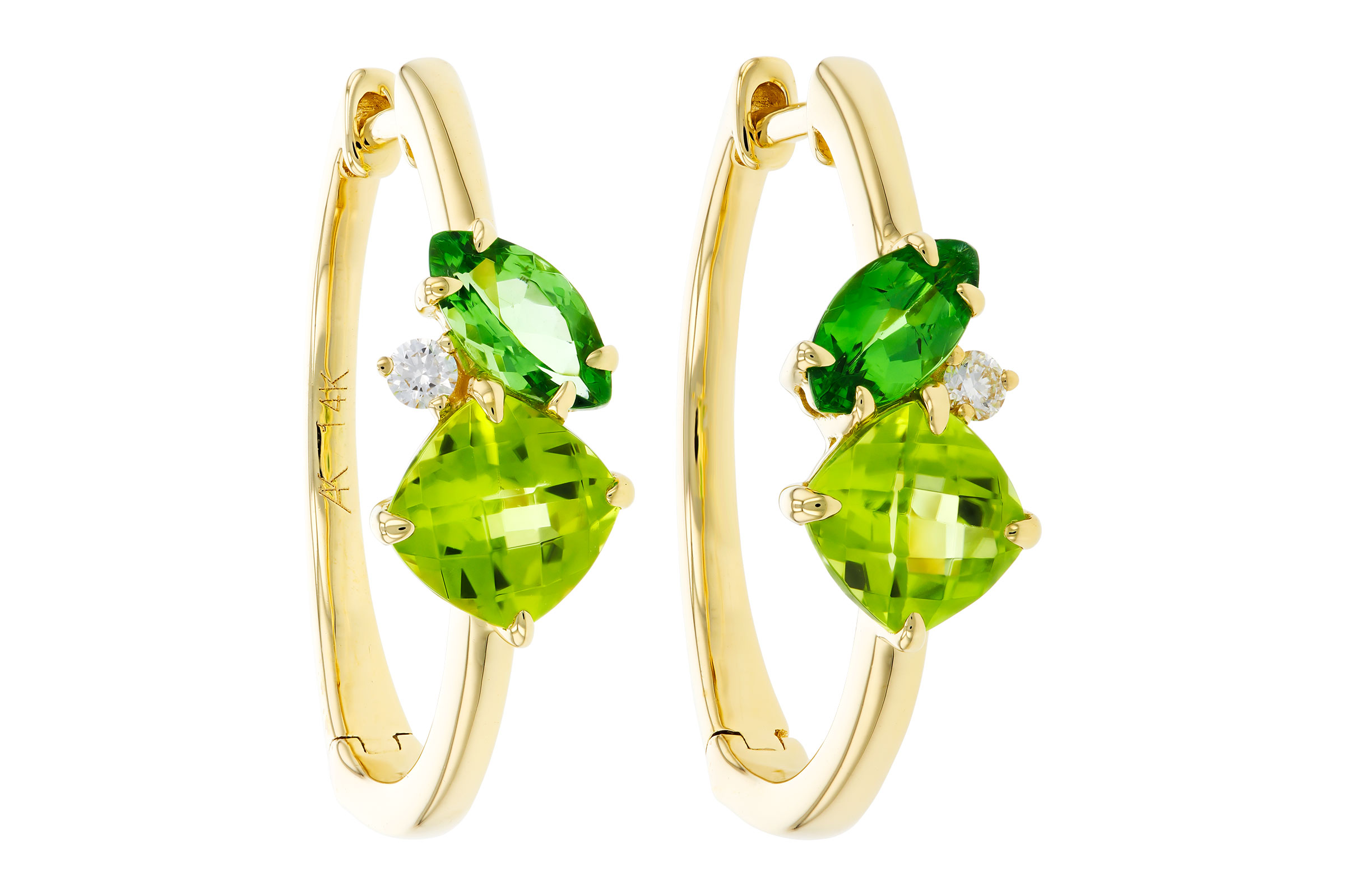A312-01835: EARRINGS 1.69 TW SEMI-PREC (PER,TSAV) 1.73 TGW
