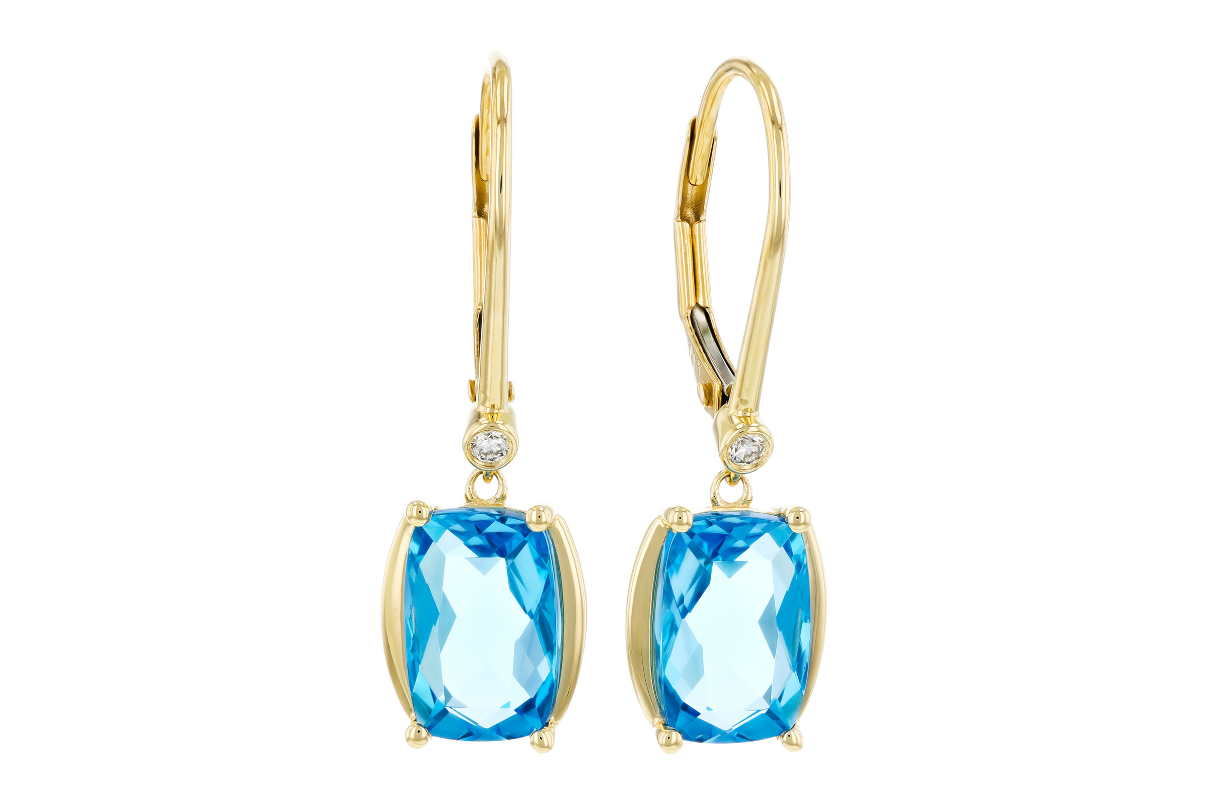 A312-01844: EARRINGS 3.82 TW BLUE TOPAZ 3.85 TGW (9x6MM BT)