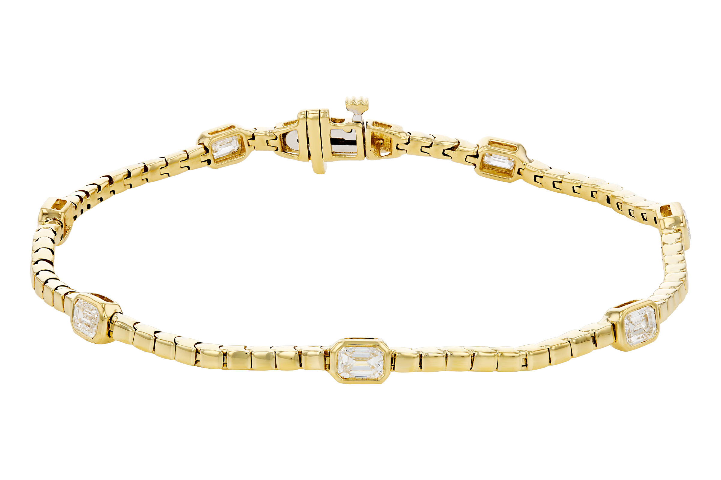 A312-01880: BRACELET 1.32 TW EMERALD CUT DIA (7")