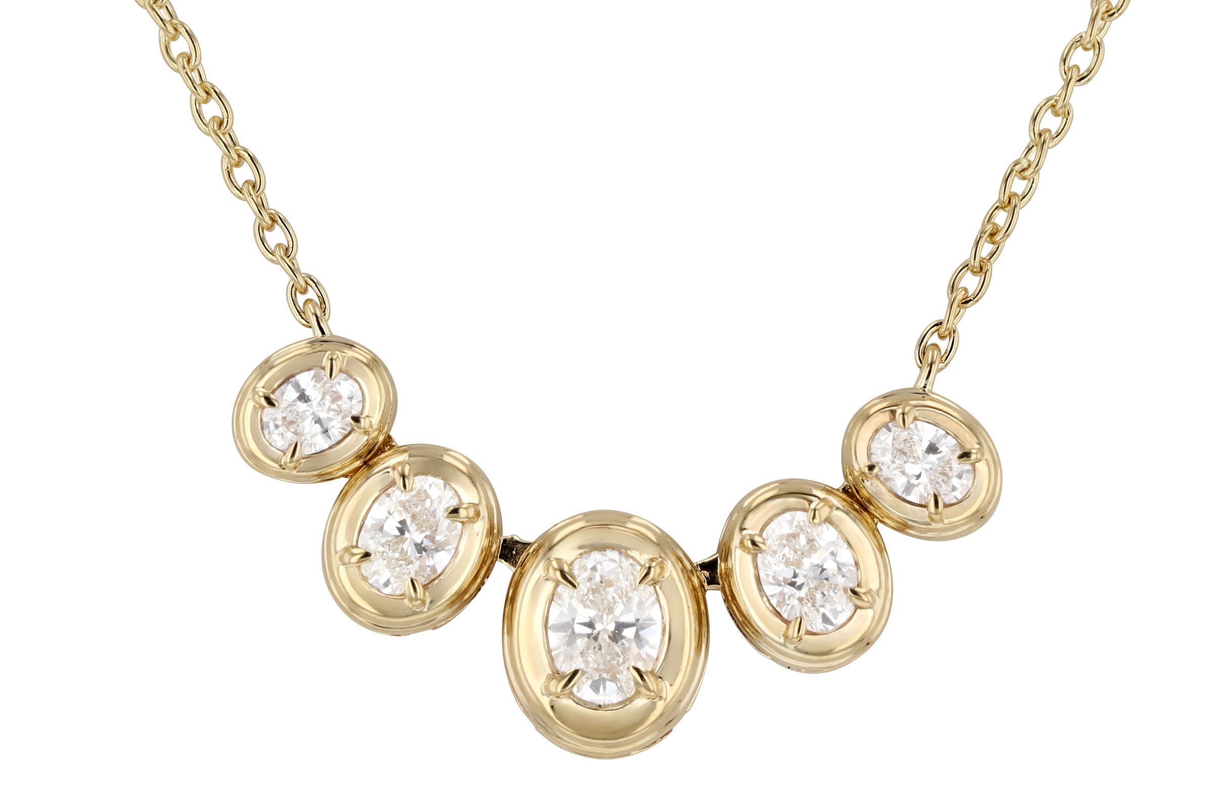 A312-01908: NECKLACE .85 TW OVAL CUT DIA (18")