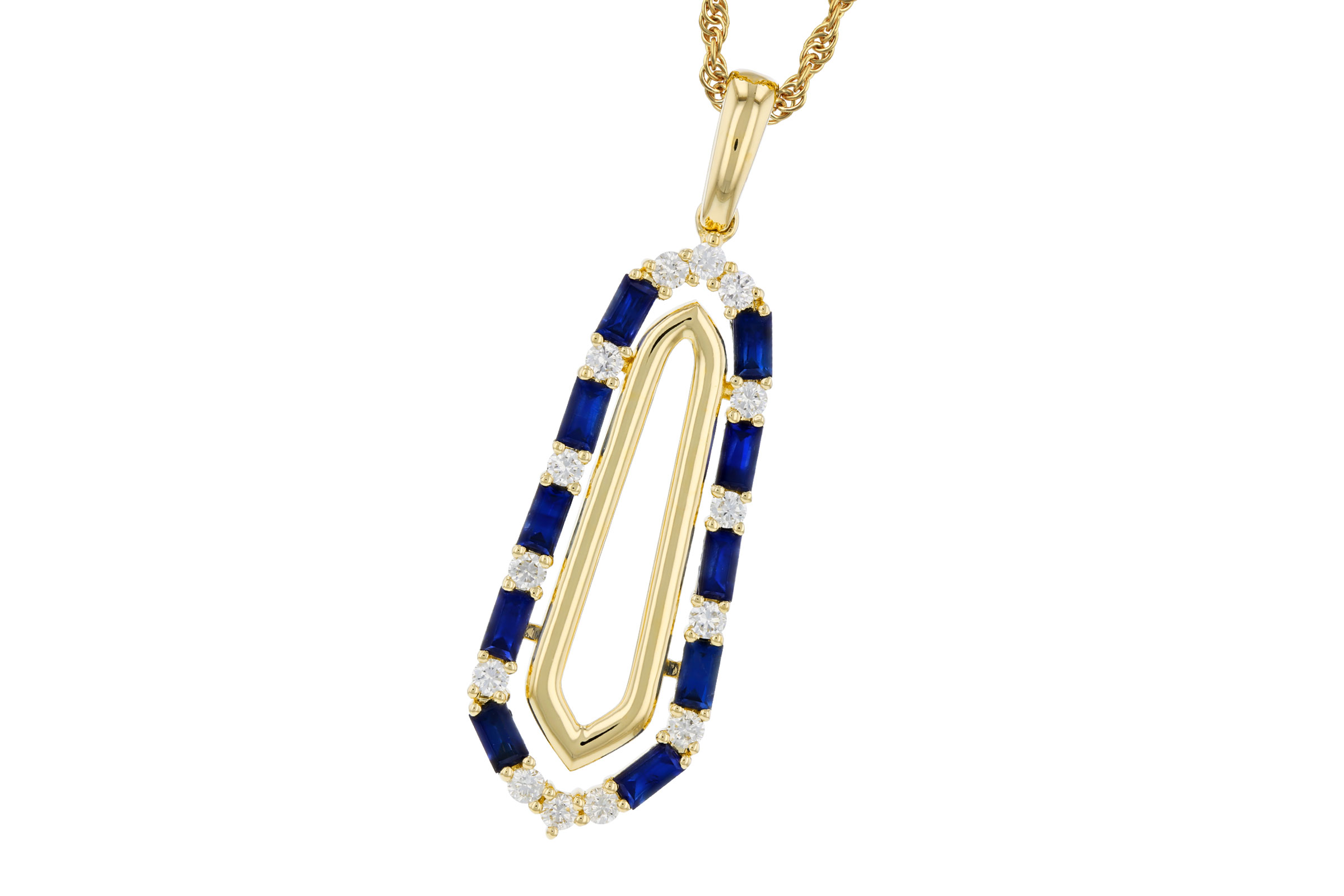 A312-02780: NECKLACE .74 TW SAPPHIRE .94 TGW