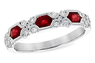 B309-30926: LDS WED RG .74 RUBY 1.00 TGW (4x3MM RUBY)