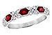 B309-30926: LDS WED RG .74 RUBY 1.00 TGW (4x3MM RUBY)