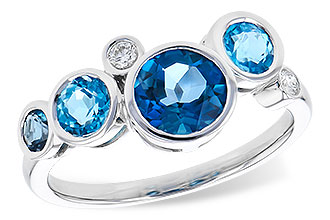 B309-33708: LDS RG 1.40 TW BLUE TOPAZ 1.45 TGW