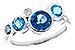 B309-33708: LDS RG 1.40 TW BLUE TOPAZ 1.45 TGW