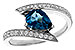 B311-10035: LDS RG 1.04 LONDON BLUE TOPAZ 1.28 TGW (8x6MM)