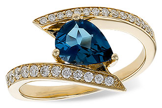 B311-10035: LDS RG 1.04 LONDON BLUE TOPAZ 1.28 TGW (8x6MM)