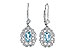 B311-10053: EARRINGS .75 TW AQUA .92 TGW (7x5MM AQUA)
