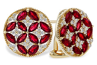 B311-10089: EARRINGS 2.07 TW RUBY 2.37 TGW