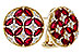 B311-10089: EARRINGS 2.07 TW RUBY 2.37 TGW