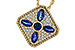 B311-13653: NECKLACE .89 TW SAPPHIRE 1.20 TGW