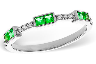 B311-13708: LDS WED RG .23 TW EMERALD .30 TGW