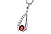 B311-13726: NECKLACE .34 RUBY .50 TGW (5x4 RUBY)
