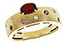 B311-15526: LDS RG .58 MULTI CLR (GAR & PINK SAPP) .66 TGW