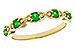 B311-17289: LDS WED RG .21 TW EMERALD .27 TGW
