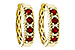 B311-17344: EARRINGS .54 TW RUBY .66 TGW