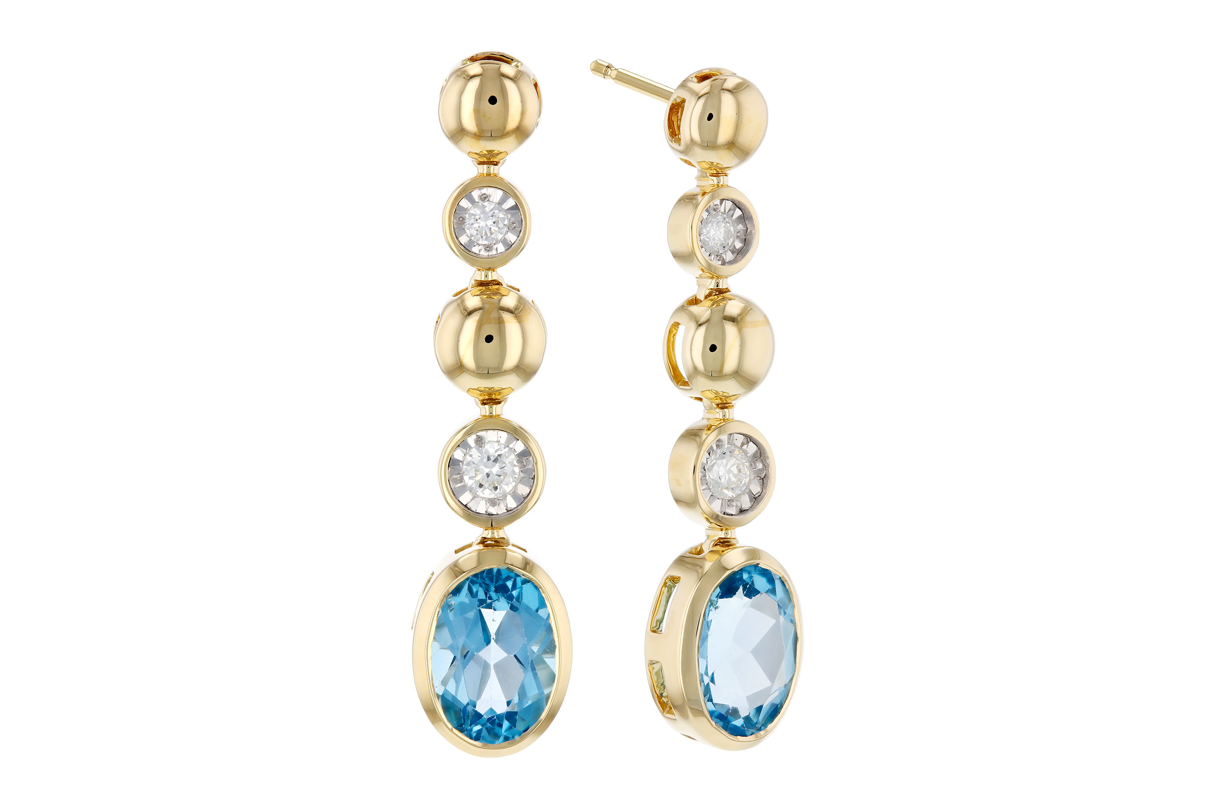 B312-00980: EARRINGS 1.66 TW BLUE TOPAZ 1.76 TGW