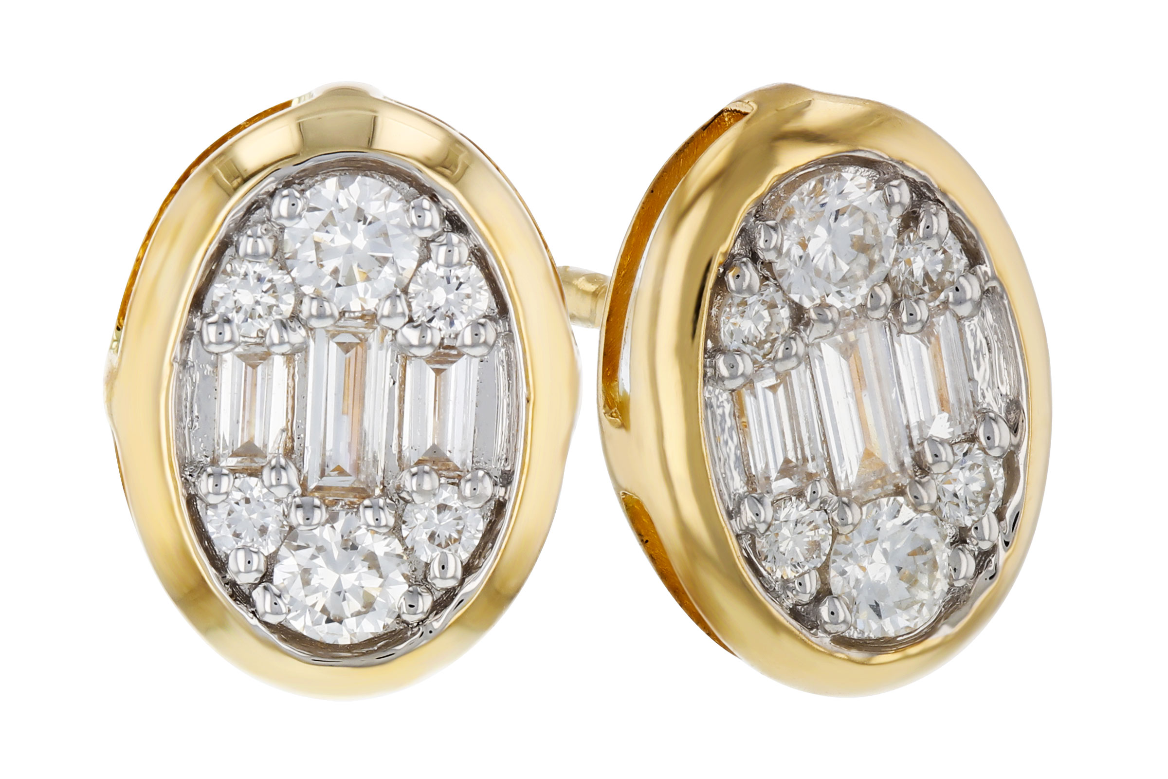 B312-01889: EARRINGS .08 TW BAGUETTE .24 TW
