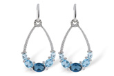 C224-75498: EARR 3.75 BLUE TOPAZ 4.17 TGW