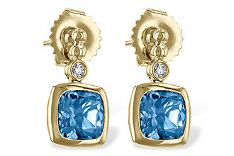 C225-68217: EARR 1.76 BLUE TOPAZ 1.80 TGW
