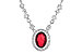 C226-60926: NECK .70 RUBY .94 TGW (17")
