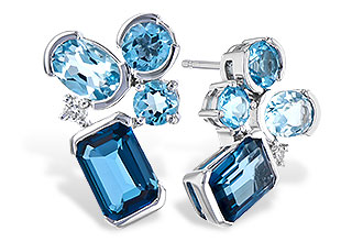 C309-33698: EARR 4.15 BLUE TOPAZ TW 4.19 TGW