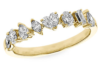 C310-22789: LDS DIA WED RG .69 TW FANCY CUT DIAS