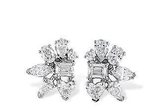 C310-24598: EARRINGS .90 TW FANCY CUT DIAS