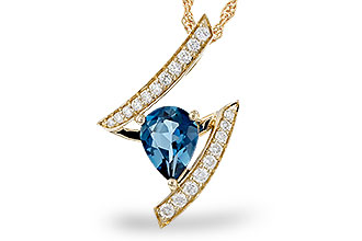 C311-10035: NECK 1.04 LONDON BLUE TOPAZ 1.23 TGW (8x6MM)