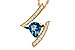 C311-10035: NECK 1.04 LONDON BLUE TOPAZ 1.23 TGW (8x6MM)
