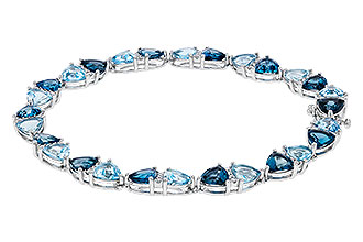 C311-10971: BRACELET 12.20 BLUE TOPAZ 12.50 TGW (7")
