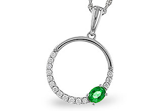 C311-11844: NECKLACE .19 EMERALD .34 TGW
