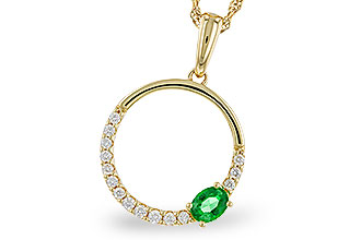 C311-11844: NECKLACE .19 EMERALD .34 TGW