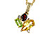 C311-11853: NECKLACE .79 SEMI PREC (CIT,PER,GAR) .82 TGW