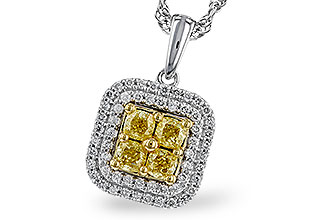 C311-12762: NECK .52 FANCY YELLOW DIAMONDS .72 TW