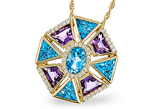C311-12771: NECKLACE 4.47 SEMI-PREC (BT & AMY) 4.65 TGW